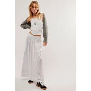 Free People White Maxi Skirt SET